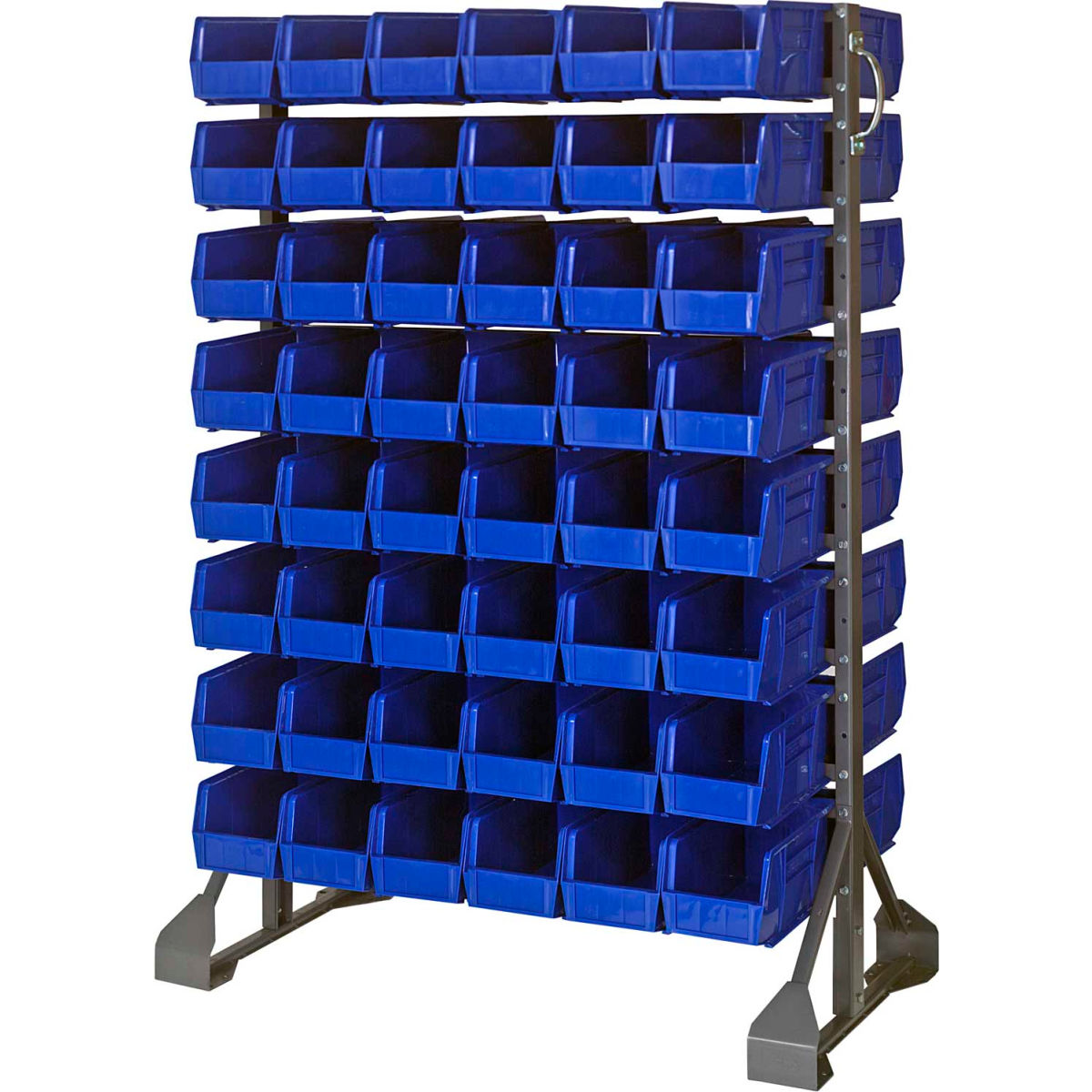 QRU-16D-230-96 Double Sided16 Rail Unit with 96 QUS230 Ultra Stack & Hang Bins, Blue