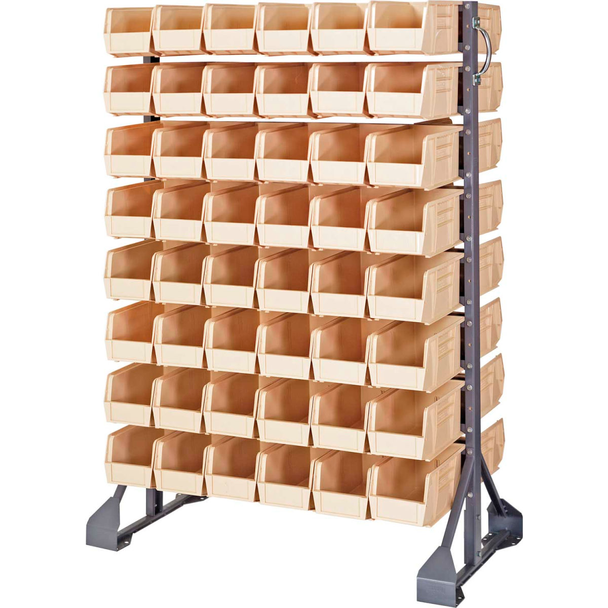 B1398834 QRU-16D-230-96 Double Sided 16 Rail Unit with 96 QUS230 Ultra Stack & Hang Bins, Ivory