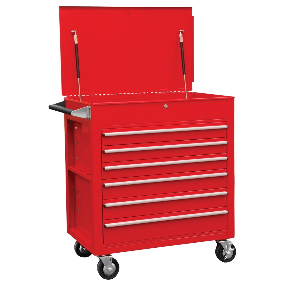 Picture of Sunex Tools B1110095 34.05 x 20 x 39.05 in. 6 Drawer Red Tool Cabinet with Clamshell Lid