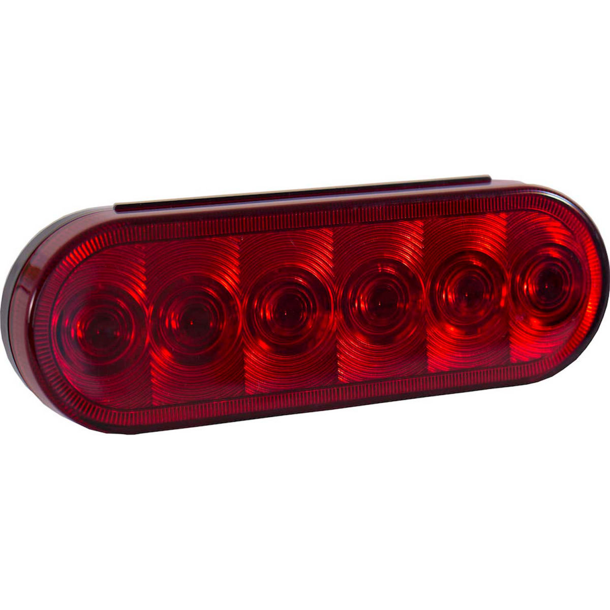Buyers Products Company 6 Inch Red Oval Stop/Turn/Tail Light with 6 LEDs (Lights Only) - 5626156