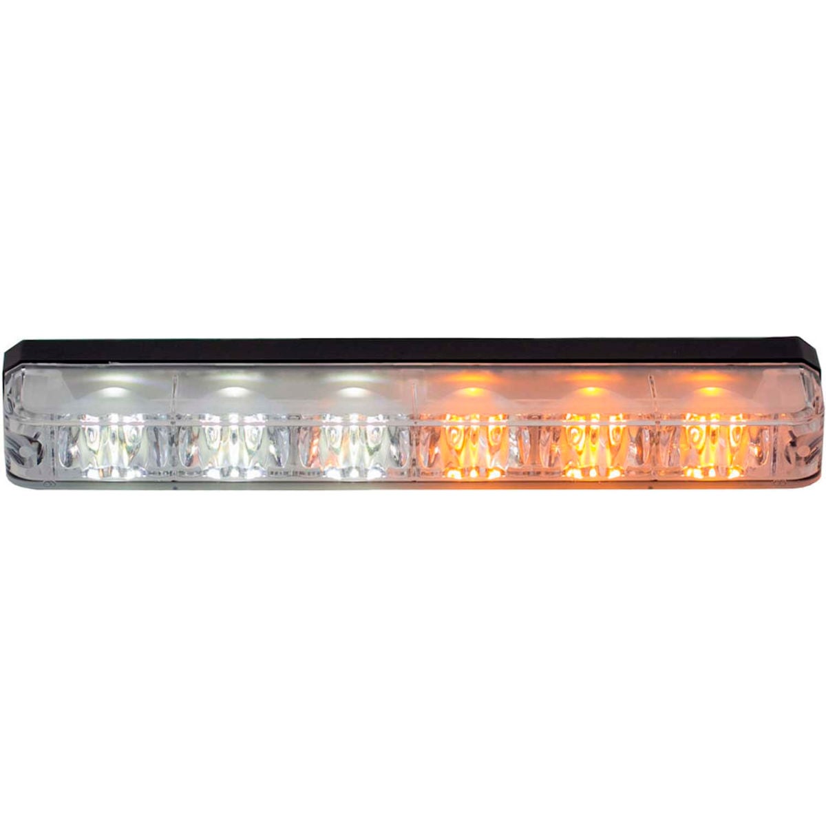 B2262993 5.19 in. Amber & Clear Low Profile Strobe for Narrow Grill Spacing with 6 LED