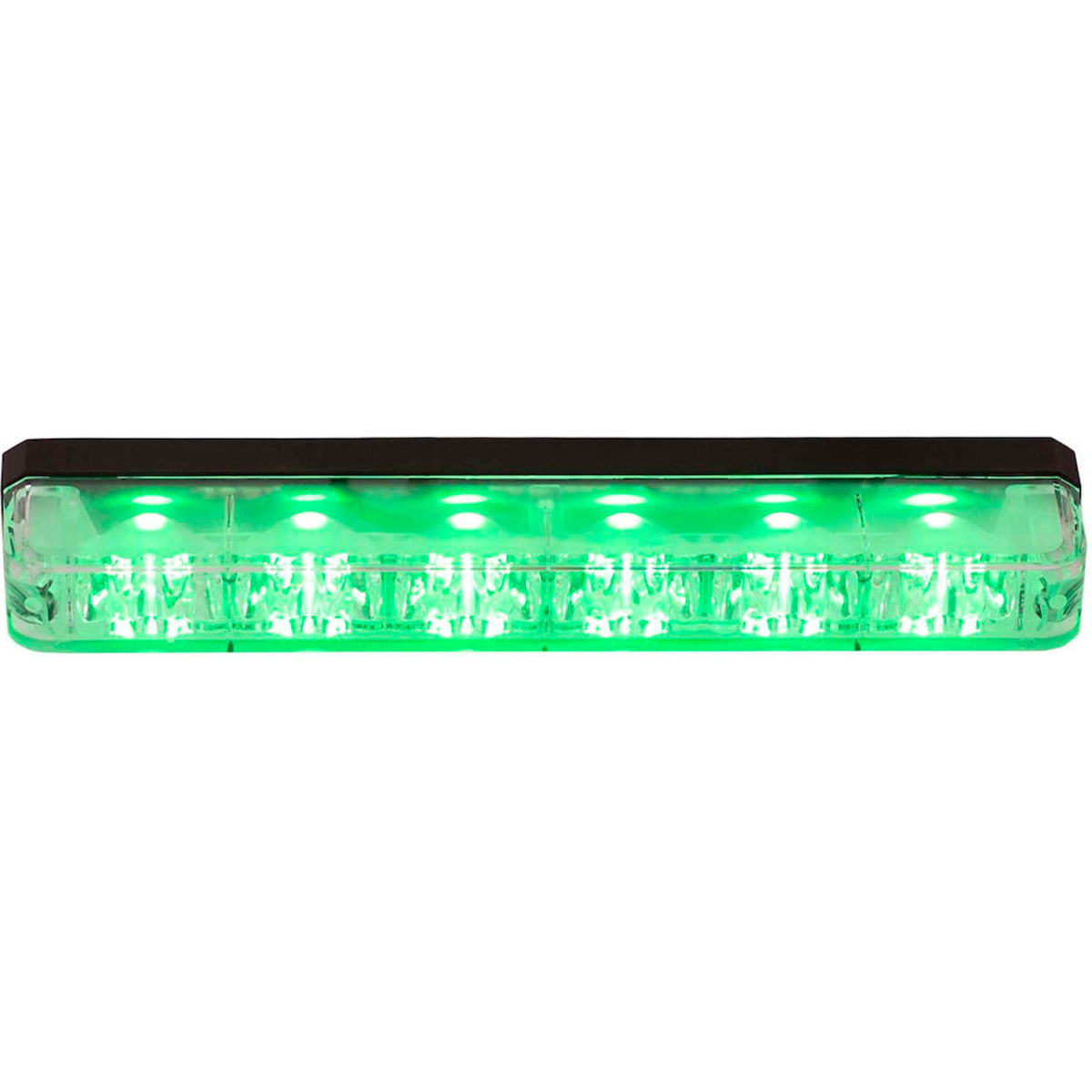 B2262983 5.19 in. Green Low Profile Strobe for Narrow Grill Spacing with 6 LED