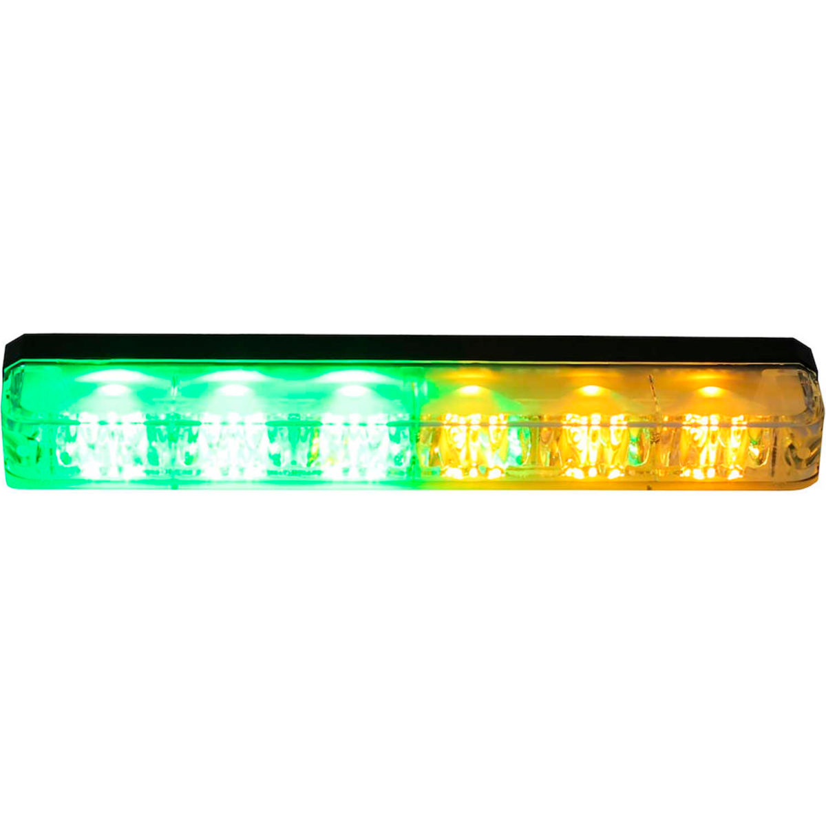 B2262938 5.19 in. Amber & Green Low Profile Strobe for Narrow Grill Spacing with 6 LED