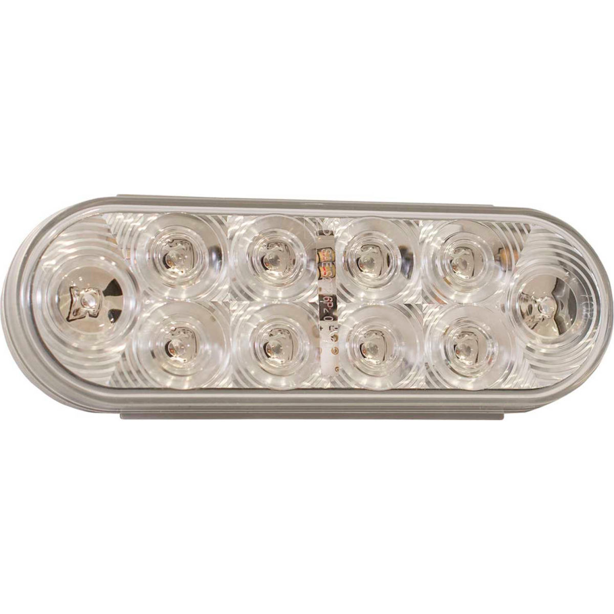 B2263043 6 in. Oval Stop, Turn & Tail Light with 10 Red LEDs, Clear Lens