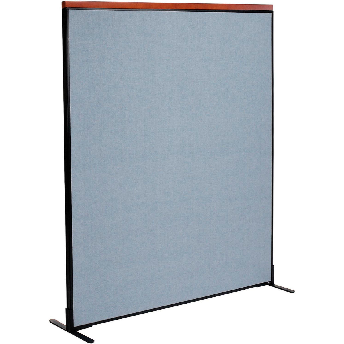Interion Deluxe Freestanding Office Partition Panel, Blue - 60.25 x 73.5 in.