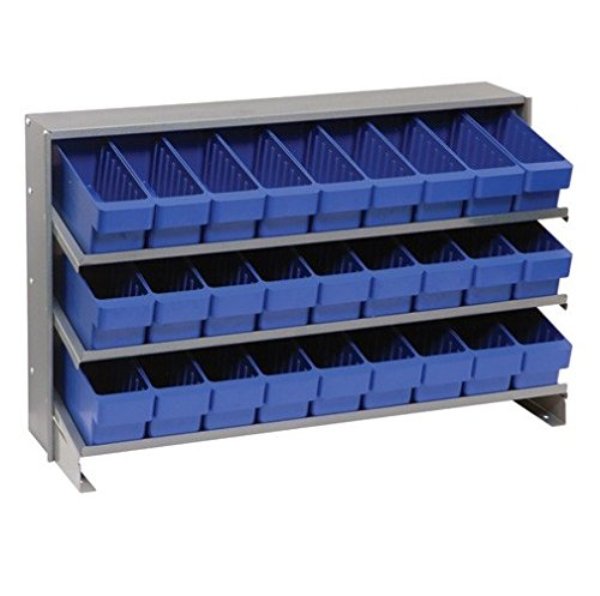 B382099 QPRHA-501 Bench Rack with 27 Blue Euro Drawers - 12 x 36 x 21 in.