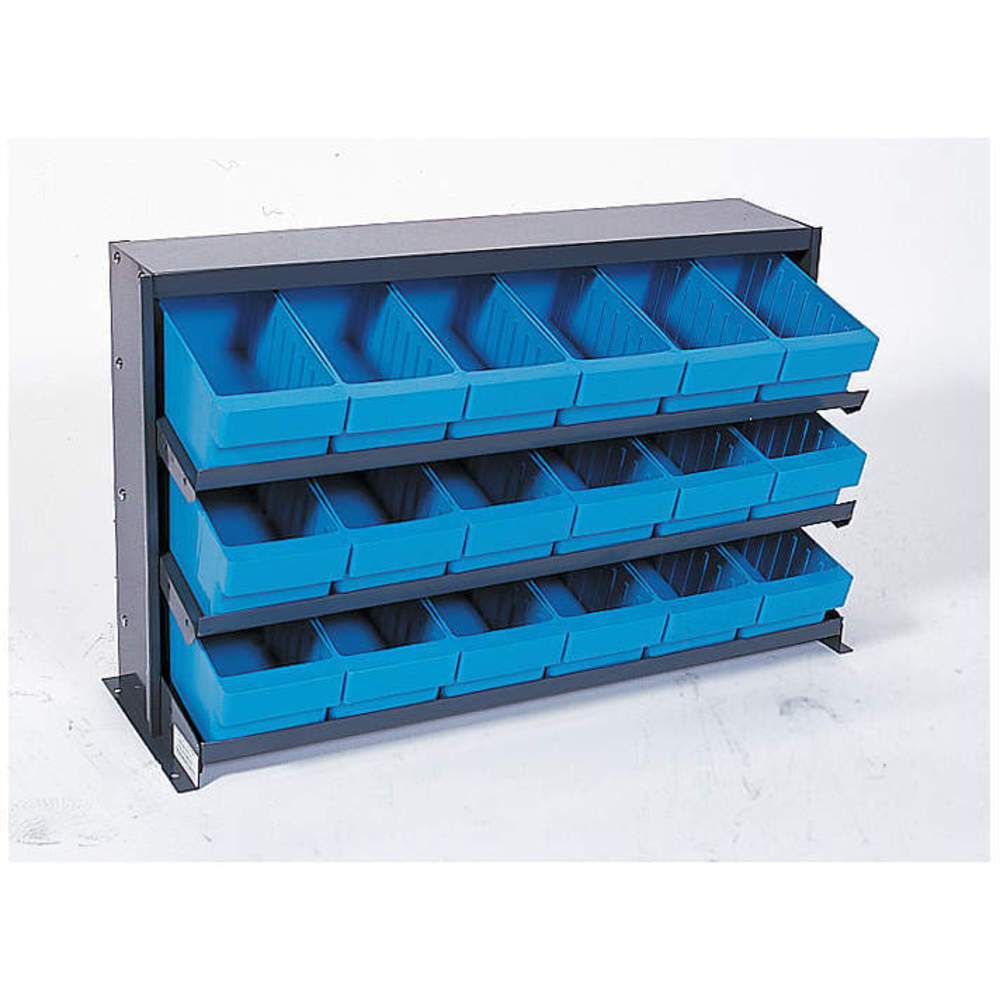 B382172 QPRHA-601 Bench Rack with 18 Blue Euro Drawers - 12 x 36 x 21 in.