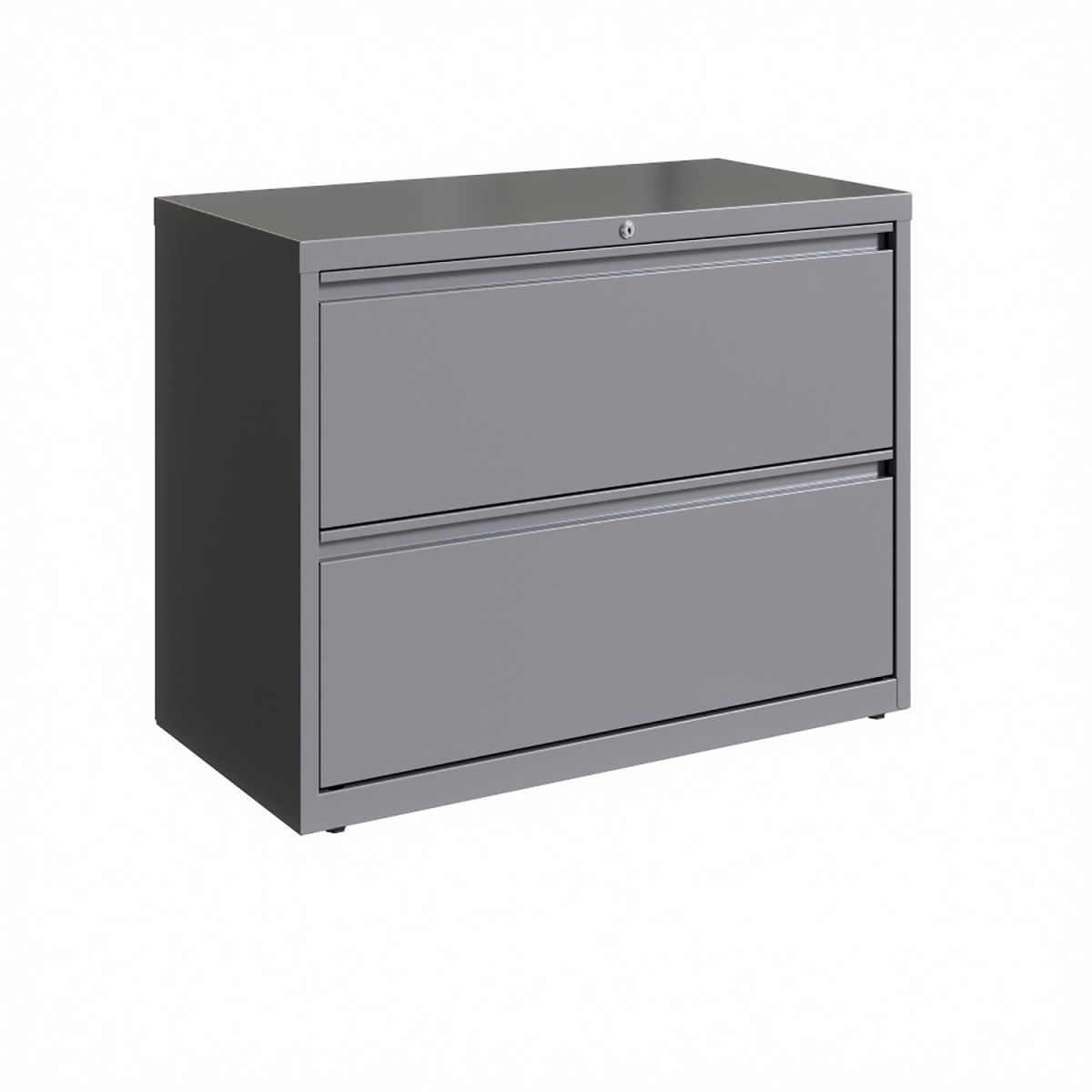 36 in. 2-Drawer Lateral File Cabinet - Arctic Silver