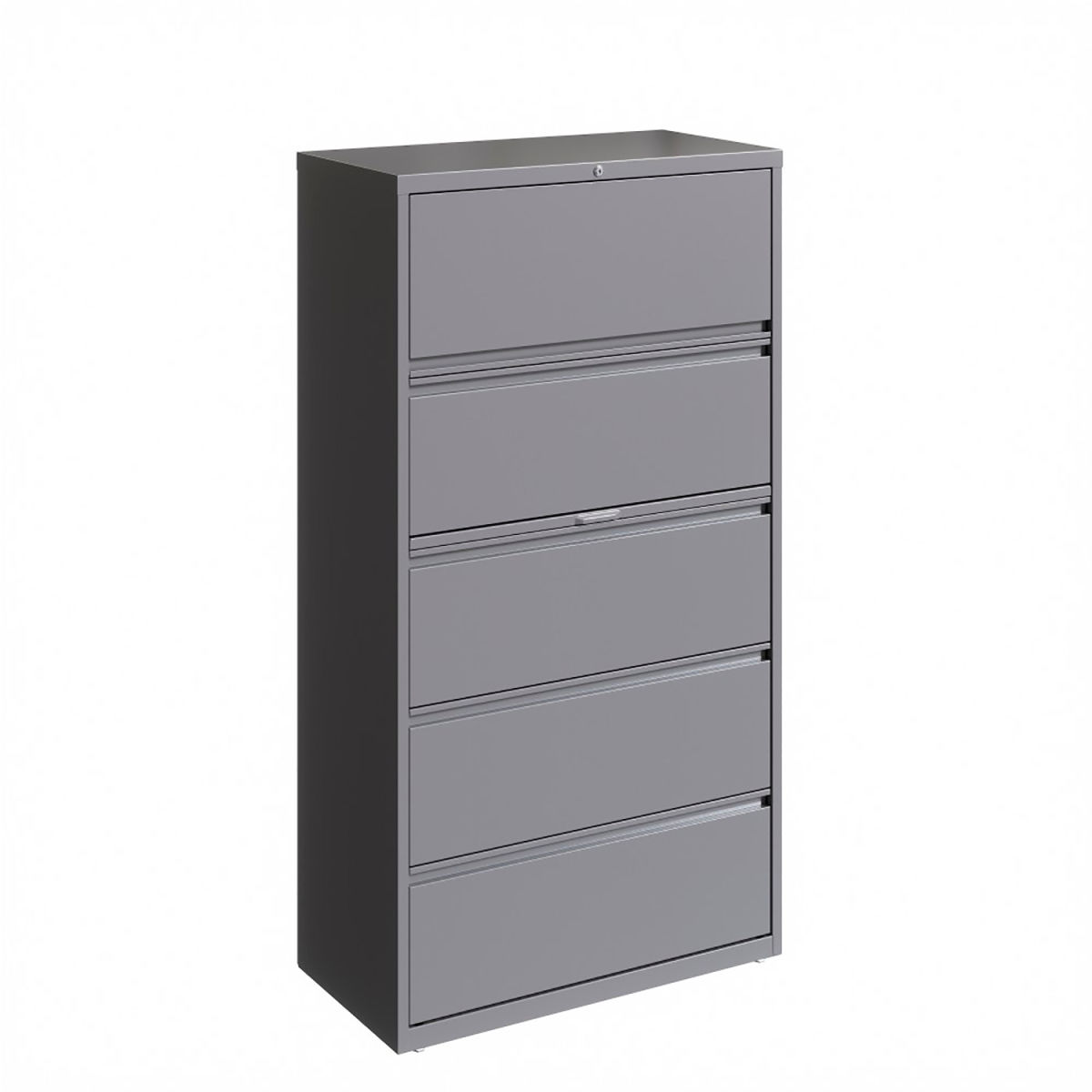 36 in. 5-Drawer Lateral File Cabinet - Arctic Silver
