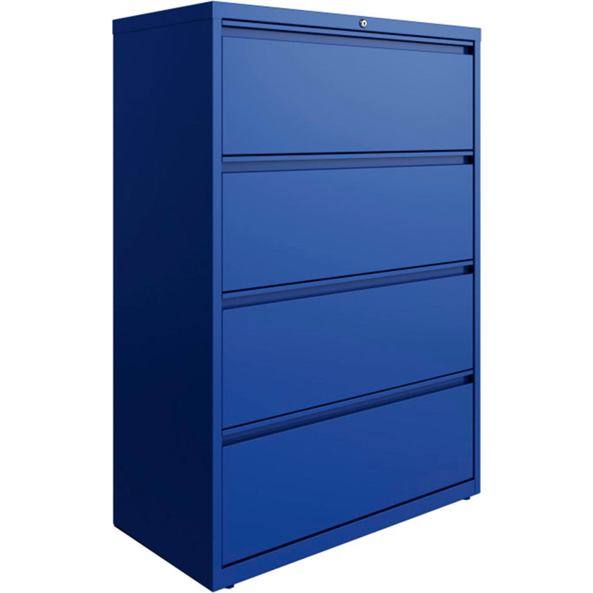 B2395882 36 in. HL10000 Series Lateral File with 4-Drawer - Classic Blue -  Hirsh Industries