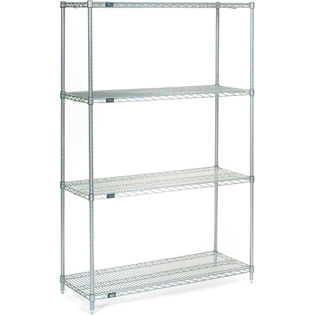 Global Industrial 18426S5 63 x 42 x 18 in. Nexel Stainless Steel Starter 5 Tier Wire Shelving