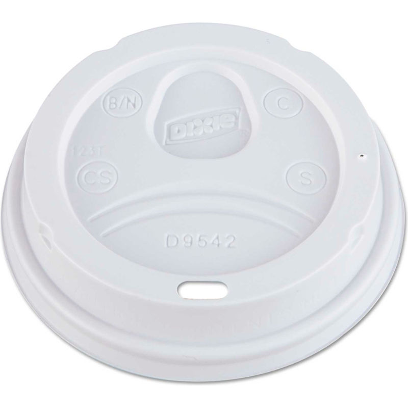 Picture of Lagasse B567312 Dixie DIX D9542 - Drink Thru Lids for 12 & 16 oz Paper Cups, White - 1000 Count