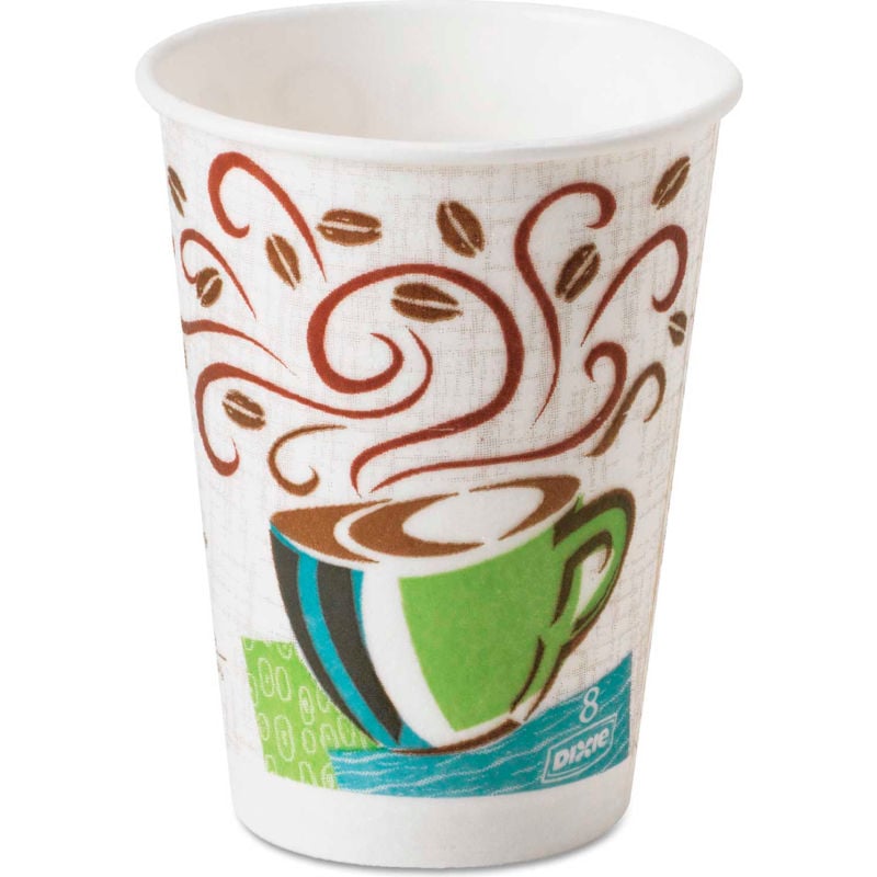 Picture of Lagasse B567580 12 oz Coffee Dreams Design Dixie PerfecTouch Hot Cups - 1000 Count