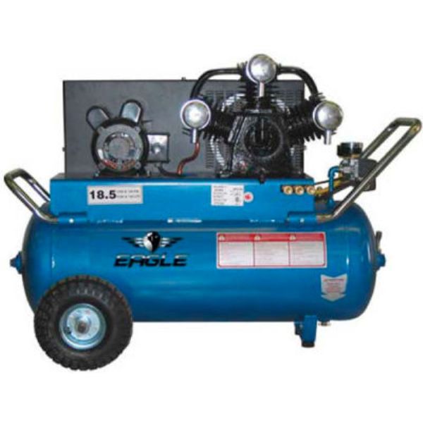 5 HP, 25 gal Horizontal 18.5 CFM Eagle P5125H1 Portable Electric Air Compressor -  BeautyBlade, BE3662245