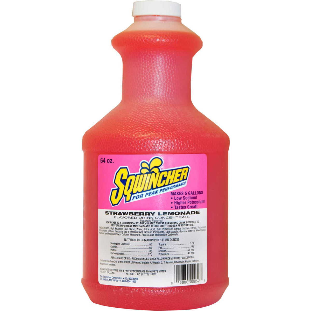 Picture of Sqwincher B1024208 64 oz Liquid Concentrate, Strawberry Lemonade - 6 per Case