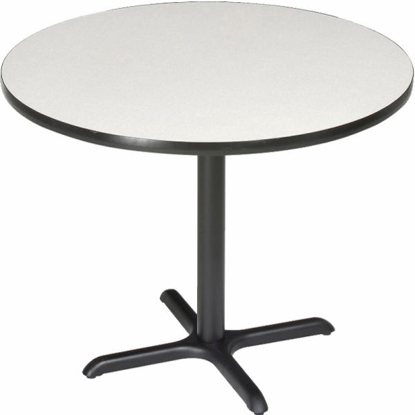 695804GY Interion 36 in. Round Bar Height Restaurant Table, Gray