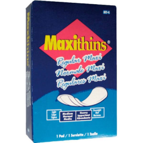 Picture of United Stationers Supply B260042 Hospeco Maxithins No. 4 Full Protection Sanitary Napkins - 250 per Case