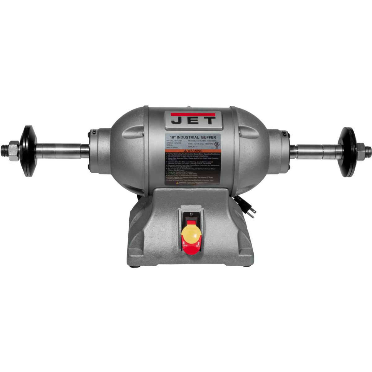 Jet IBG-10SSB 1.5HP 10-Inch Single Speed Industrial Buffer (578410)