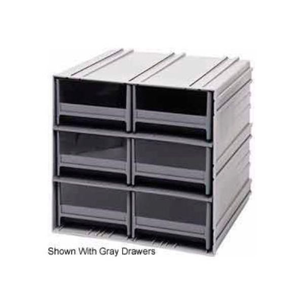 Picture of Quantum Storage Systems B382241 QIC-64 Interlocking Storage Cabinet with 6 Ivory Drawers - 11.75 x 11.37 x 11 in.