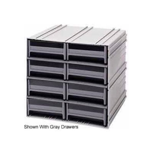 B382065 QIC-83 Interlocking Storage Cabinet with 8 Red Drawers - 11.75 x 11.37 x 11 in.
