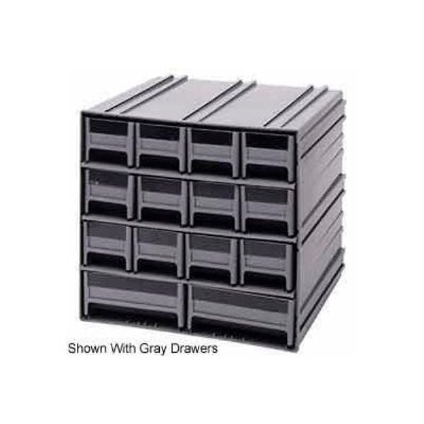 B382187 QIC-12123 Interlocking Storage Cabinet with 14 Blue Drawers - 11.75 x 11.37 x 11 in.