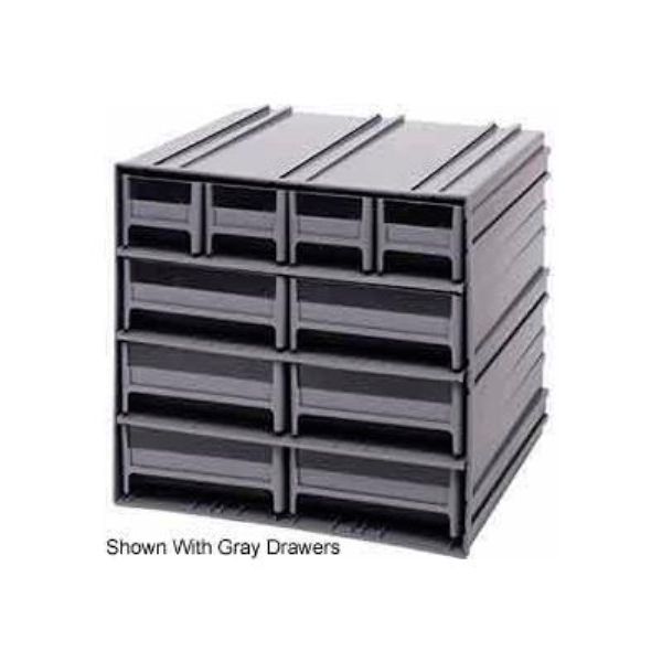 B382178 QIC-4163 Interlocking Storage Cabinet with 10 Red Drawers - 11.75 x 11.37 x 11 in.