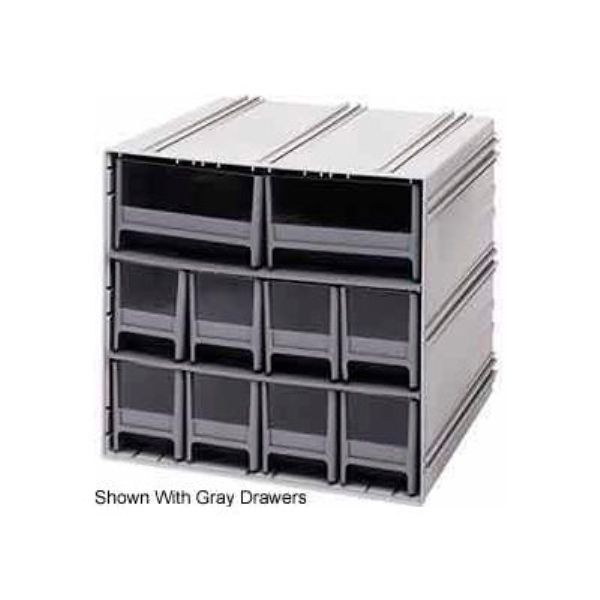 B382138 QIC-8224 Interlocking Storage Cabinet with 10 Red Drawers - 11.75 x 11.37 x 11 in.
