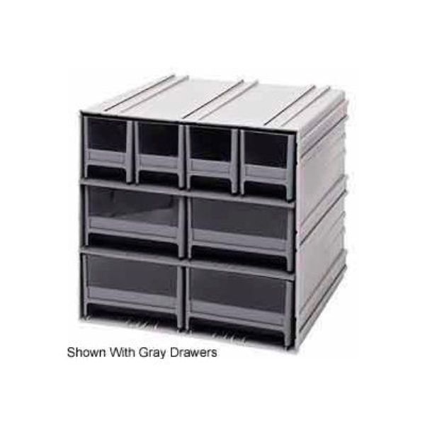 B382225 QIC-4244 Interlocking Storage Cabinet with 8 Red Drawers - 11.75 x 11.37 x 11 in.
