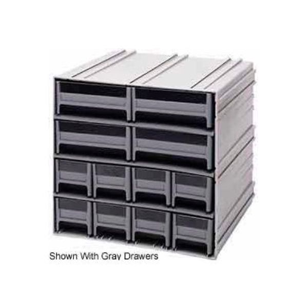 Picture of Quantum Storage Systems B382248 QIC-8143 Interlocking Storage Cabinet with 12 Blue Drawers - 11.75 x 11.37 x 11 in.