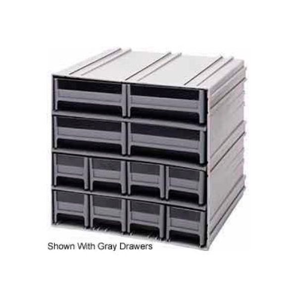 B382095 QIC-8143 Interlocking Storage Cabinet with 12 Red Drawers - 11.75 x 11.37 x 11 in.