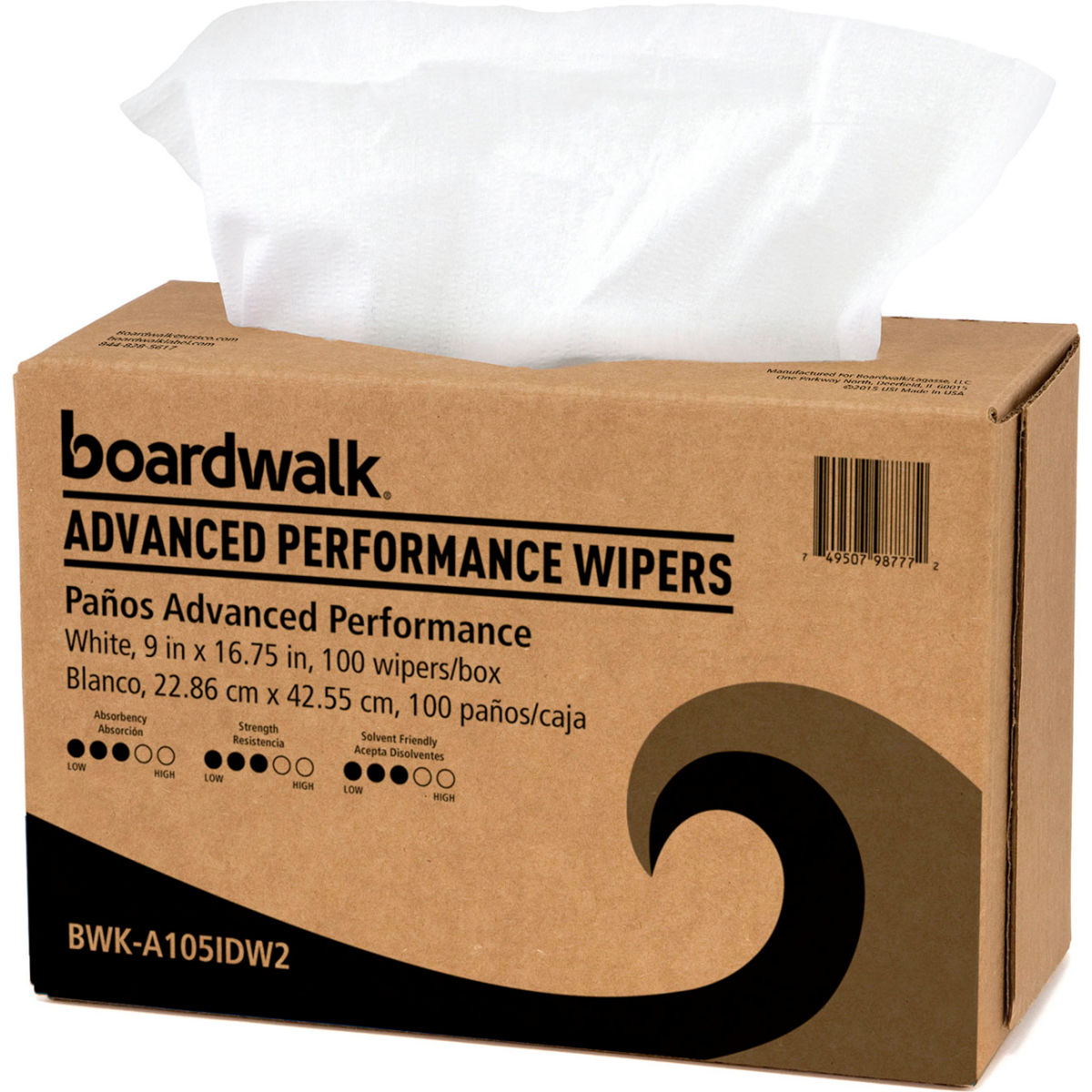 B2686081 Boardwalk Advanced Performance Wipers - 9 x 16.75 in. - Pack of 10, Dispensers of 100 & 1000 per Case -  United Stationers Supply