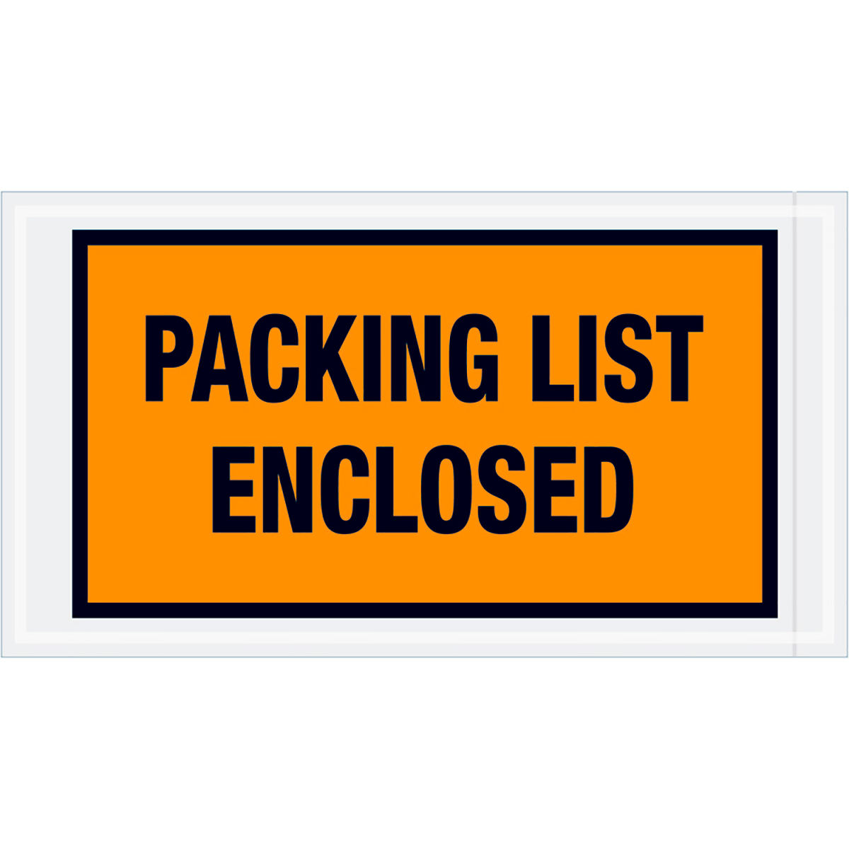5.5 x 10 in. Full Face Envelopes - Packing List Enclosed - Orange - 1000 per Case