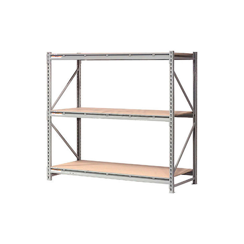 Picture of Global Industrial 504284A Additional Level Rack with Wood Deck&#44; Gray - 72 x 24 in.