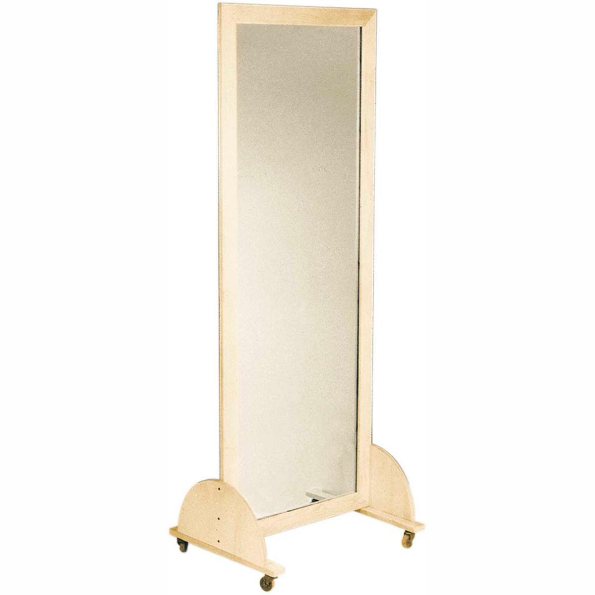Vertical Plate Glass Mirror with Mobile Caster Base - 28 x 75 in.