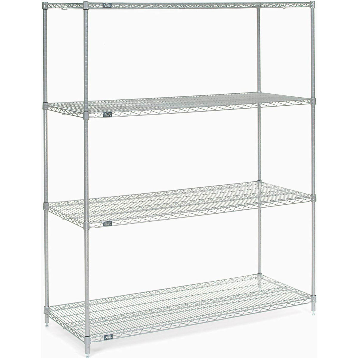 Picture of Global Industrial 14425Z 54 x 42 x 14 in. Nexel Clear Epoxy Poly-Z-Brite Starter Wire Shelving