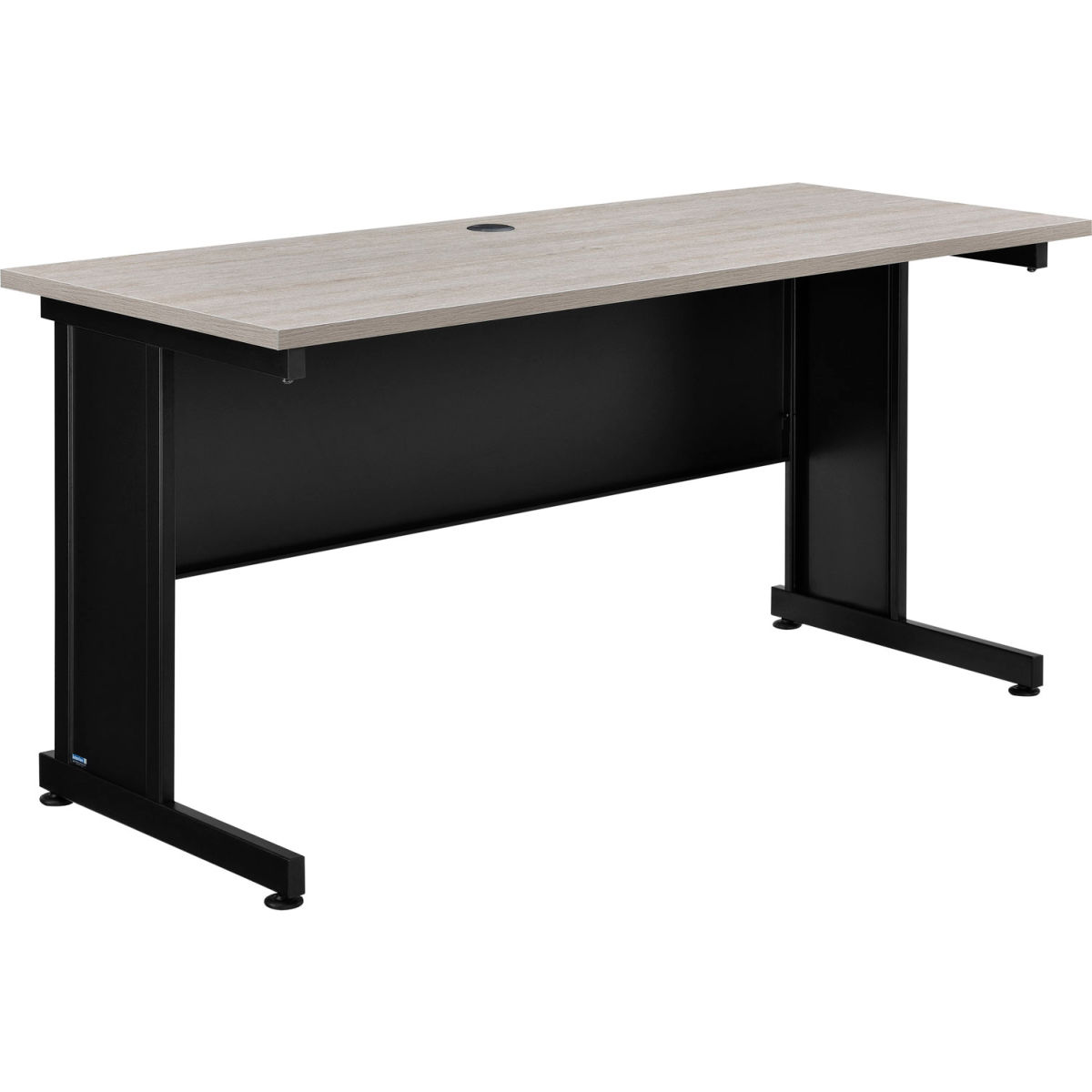 Interion 60in. Desk - Rustic Gray - Unassembled - Durable Laminate Surface