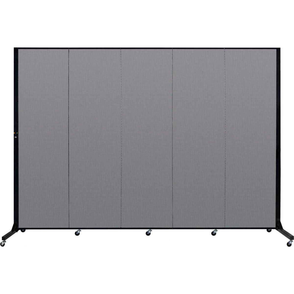 5 Panel Light-Duty Portable Room Divider, Stone - 6 ft. 5 in. x 9 ft. 5 in.
