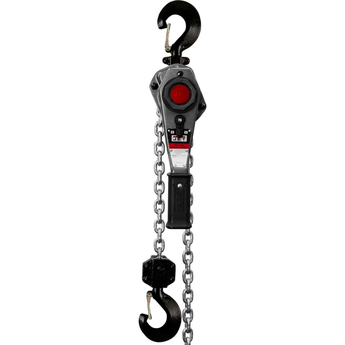 B2338761 1.5 Ton JLH Series Lever Hoist with Overload Protection & Shipyard Hooks & 10 ft. Lift