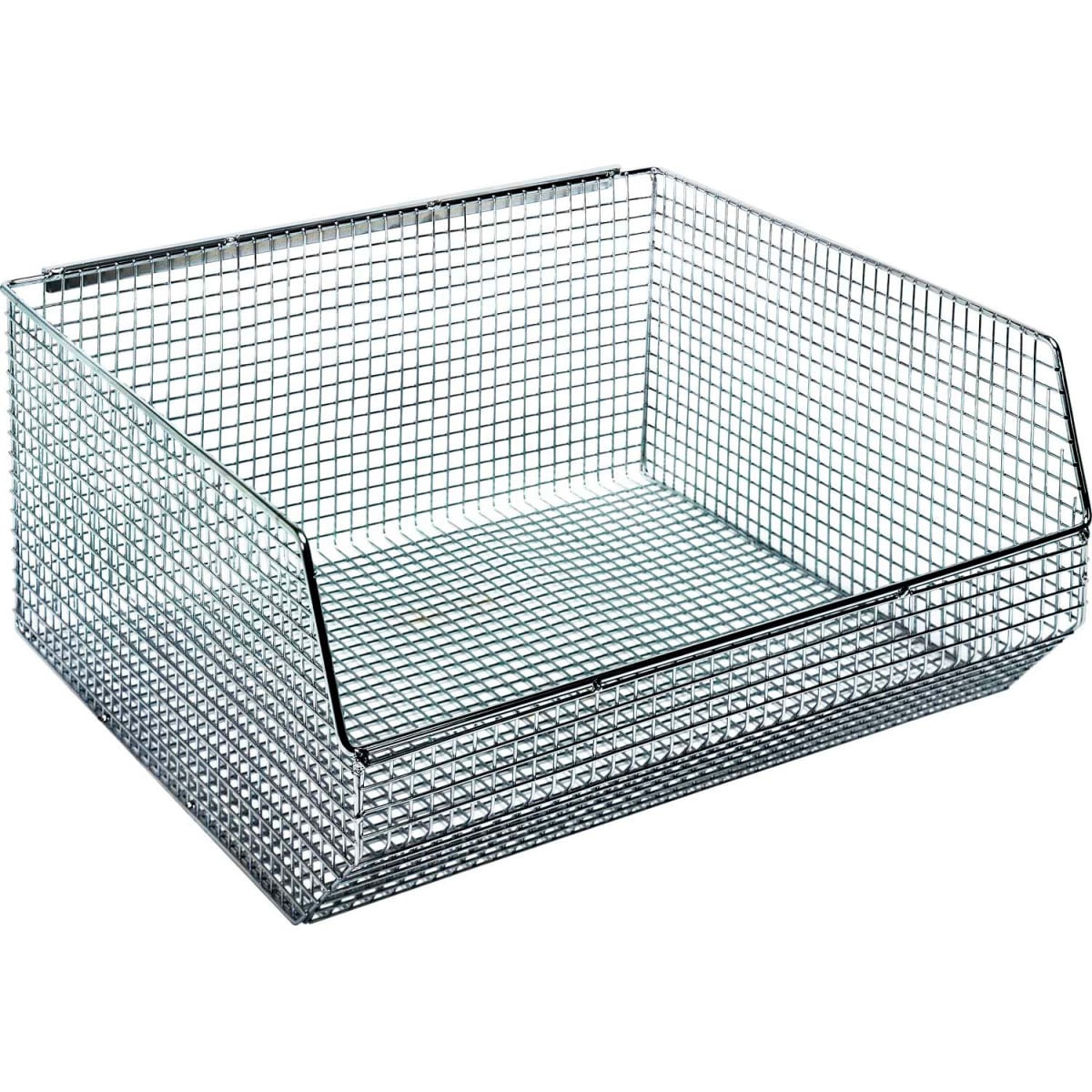 B1775849 QMB550C Chrome Wire Mesh Bin - 16.25 x 14.5 x 7 in.