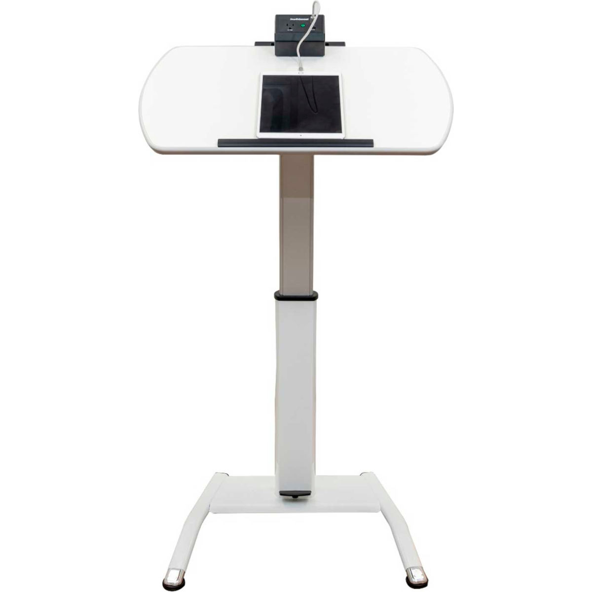 Pneumatic Height-Adjustable Lectern with KwikBoost EdgePower Charging Station -  Fine-line, FI3674984