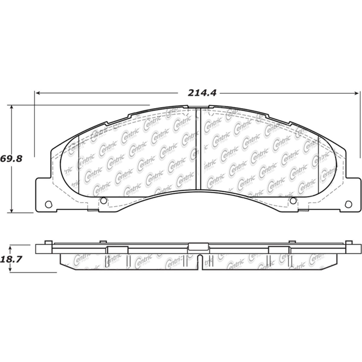 Centric B2625157 306.1328 Fleet Performance Brake Pads with Hardware for 2008-2014 Ford E-150