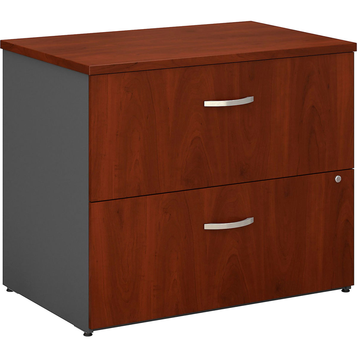 773277DC Series C 2 Drawer Lateral File Cabinet with Double Handle Pulls - Hansen Cherry -  Bush Industries