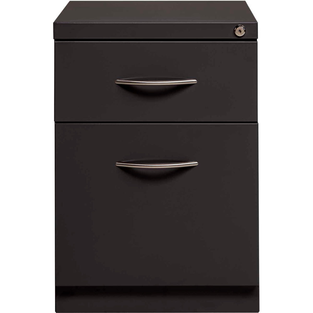 695608 21.75 in. Interion 2 Drawer Box & File Pedestal - Charcoal