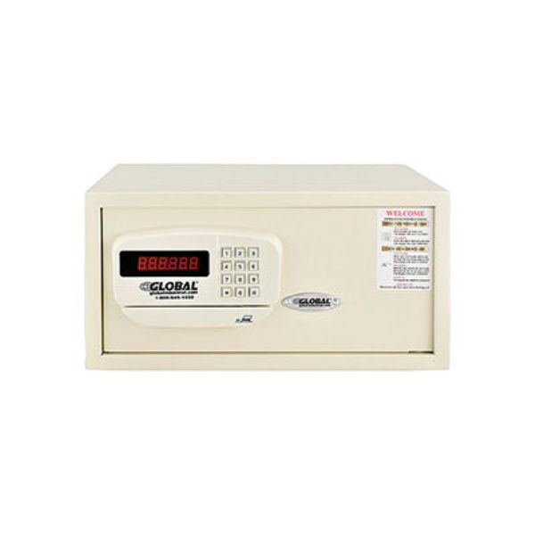 Global Industrial Personal Hotel Safe Electronic Lock with Card Slot Keyed Alike, White - 18 x 15 x 9 in.