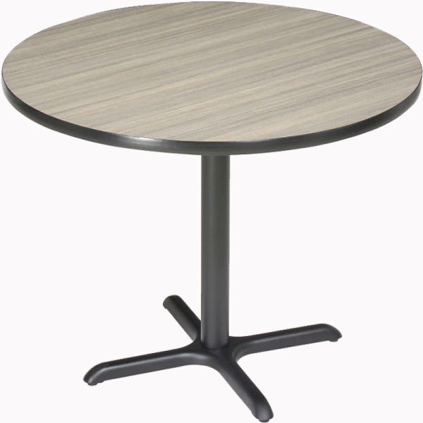 695806CL Interion 42 in. Round Bar Height Restaurant Table, Charcoal