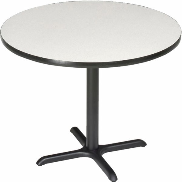 695806GY Interion 42 in. Round Bar Height Restaurant Table, Gray
