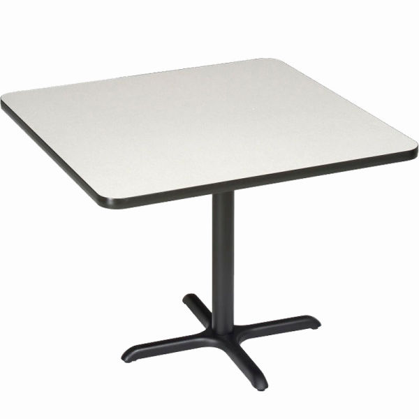 695807GY Interion 36 in. Square Counter Height Restaurant Table, Gray