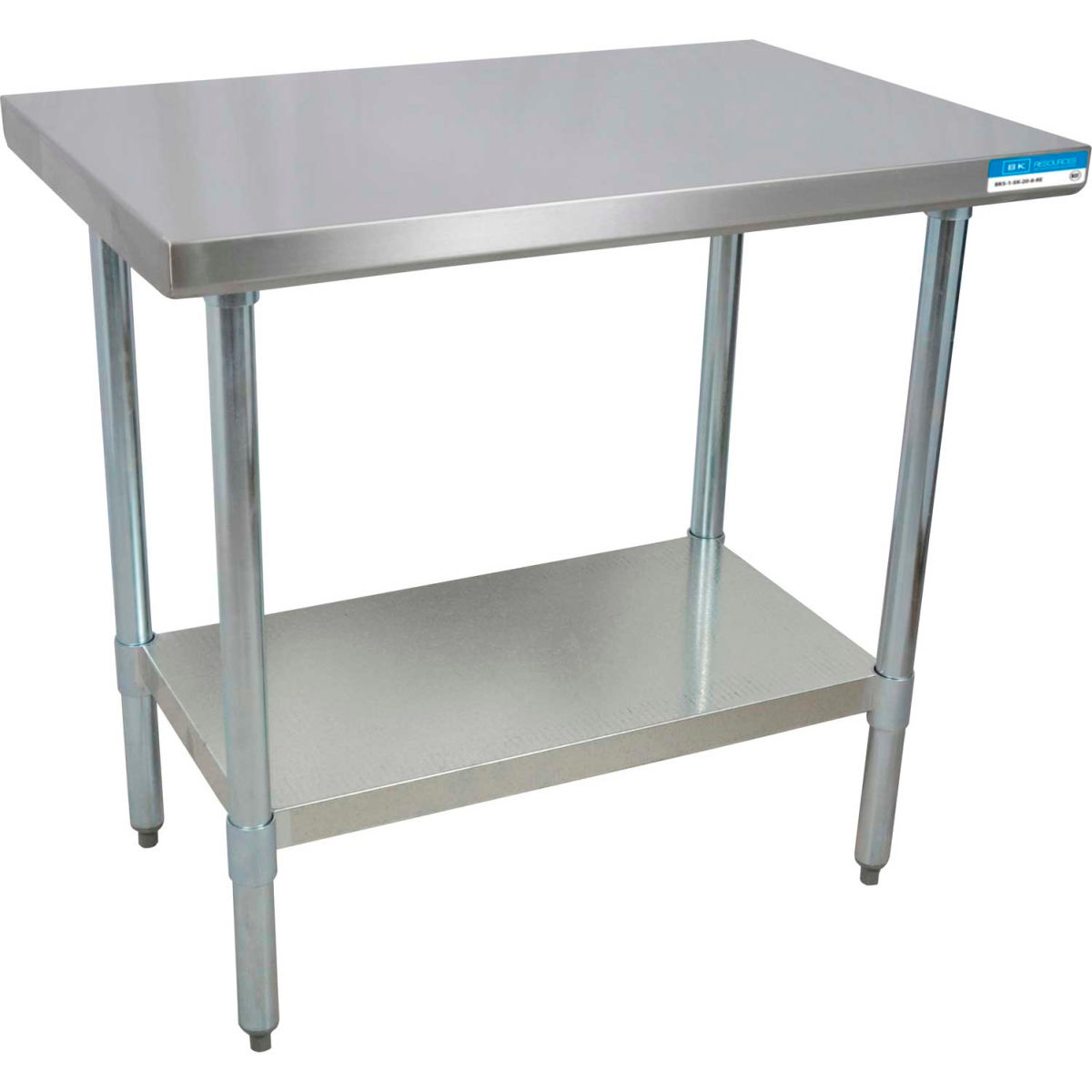 Picture of BK Resources B0899461 18 Gauge 430 Series Stainless & Galvanised Shelf Workbench with Undershelf - 72 x 18 in.