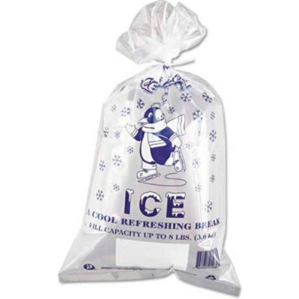 Picture of United Stationers Supply B1505524 11 x 20 in. 8 lbs&#44; 1.5 mil Printed Ice Bag - Pack of 1000