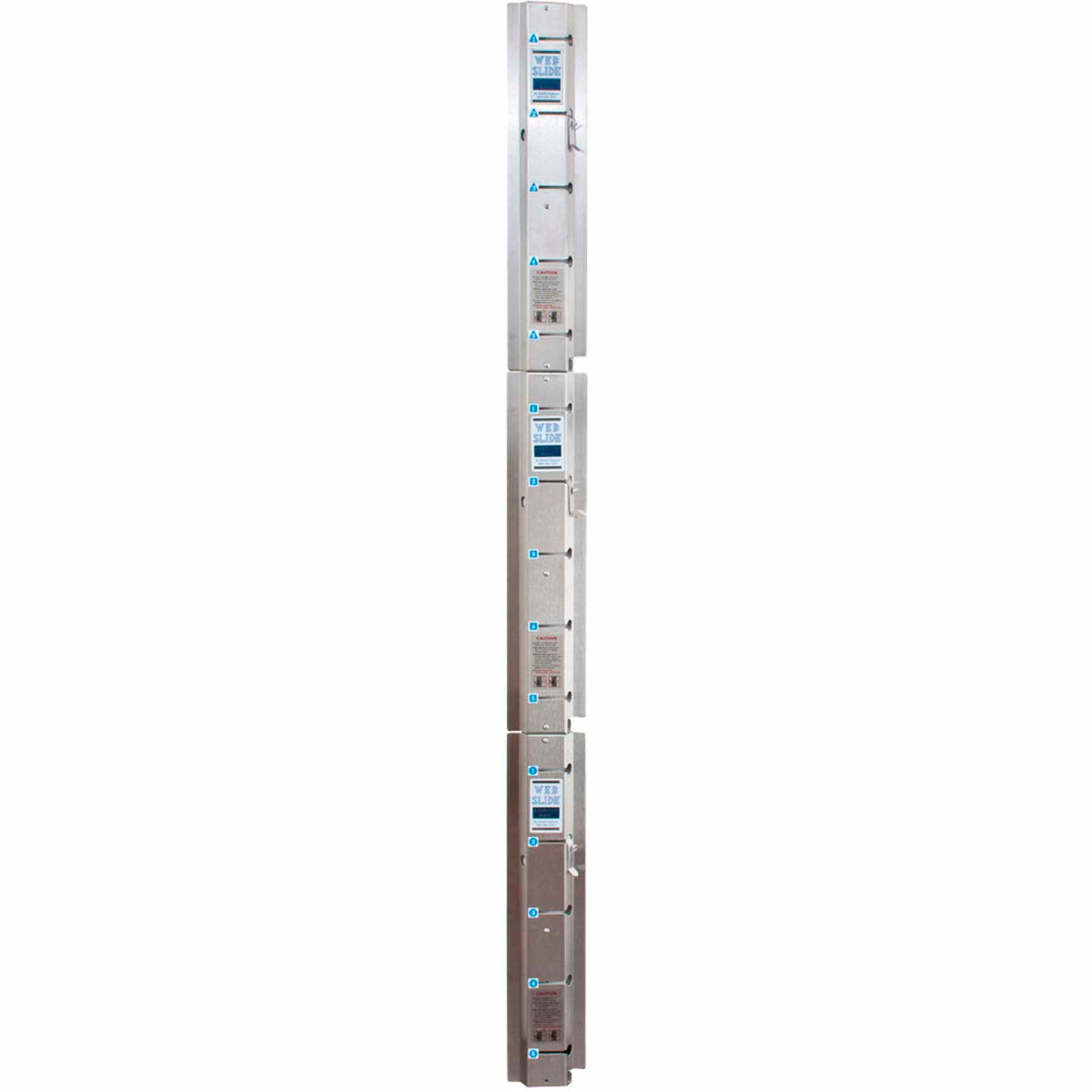 84 in. Web-Slide Stainless Steel Exercise Wall Rail with 3 Rails